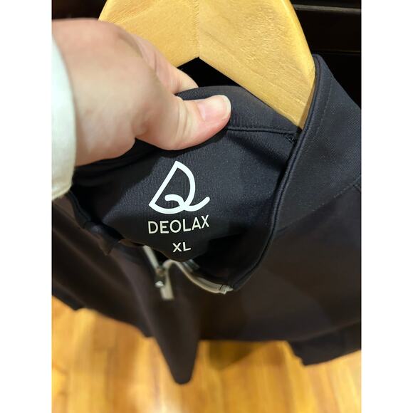 Deolax Performance Golf 1/4 Quarter Black Pullover - Picture 2 of 6